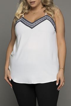 Picture of PLUS SIZE WHITE SUN TANK TOP